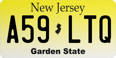 NJ license plate A59LTQ