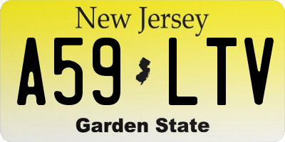 NJ license plate A59LTV