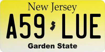 NJ license plate A59LUE
