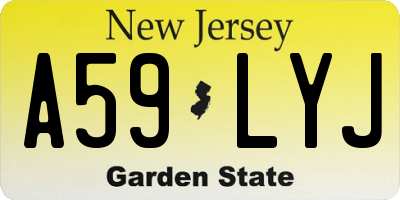 NJ license plate A59LYJ
