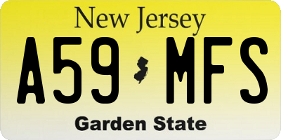 NJ license plate A59MFS