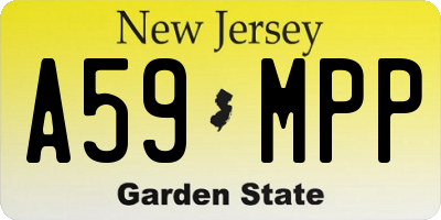 NJ license plate A59MPP