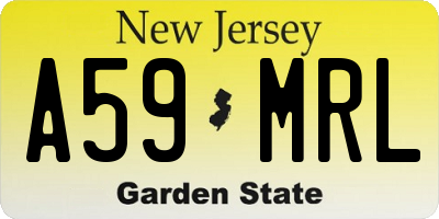 NJ license plate A59MRL
