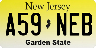 NJ license plate A59NEB