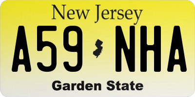 NJ license plate A59NHA