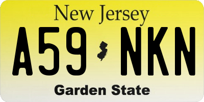 NJ license plate A59NKN