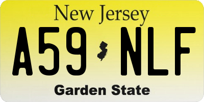 NJ license plate A59NLF