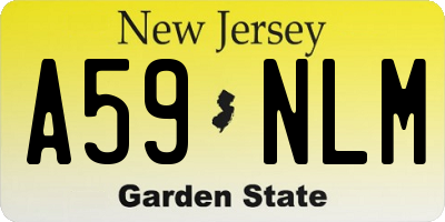NJ license plate A59NLM