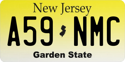 NJ license plate A59NMC