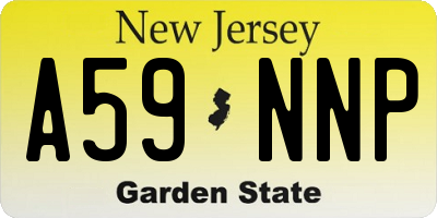 NJ license plate A59NNP