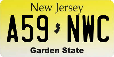 NJ license plate A59NWC