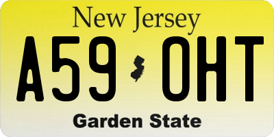 NJ license plate A59OHT