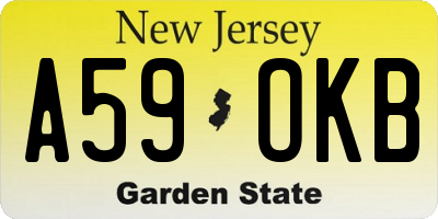 NJ license plate A59OKB