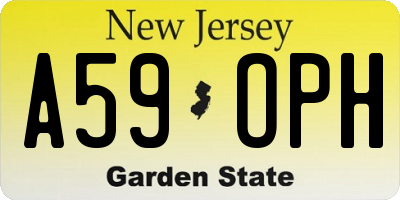 NJ license plate A59OPH