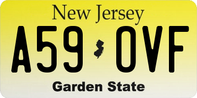 NJ license plate A59OVF