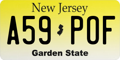 NJ license plate A59POF