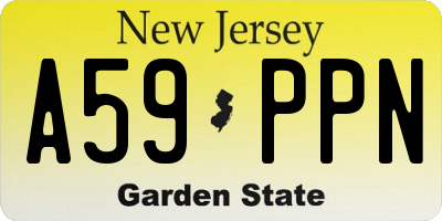 NJ license plate A59PPN