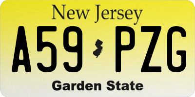 NJ license plate A59PZG