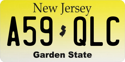 NJ license plate A59QLC