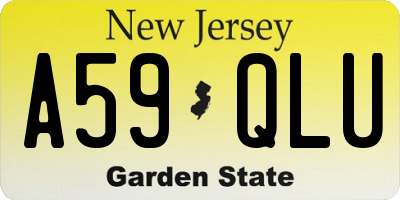 NJ license plate A59QLU