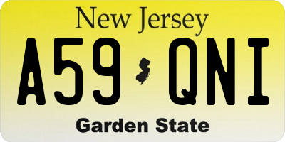NJ license plate A59QNI