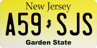 NJ license plate A59SJS