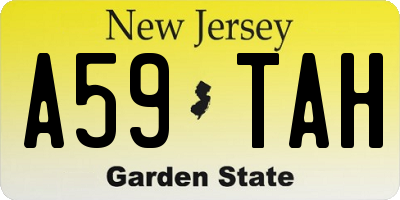 NJ license plate A59TAH