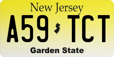 NJ license plate A59TCT