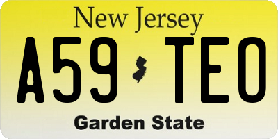 NJ license plate A59TEO
