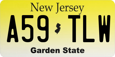 NJ license plate A59TLW