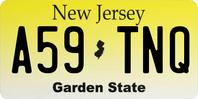NJ license plate A59TNQ