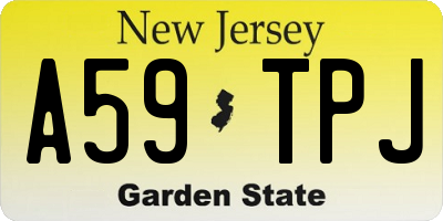 NJ license plate A59TPJ