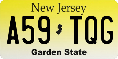 NJ license plate A59TQG