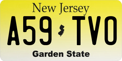 NJ license plate A59TVO