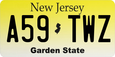 NJ license plate A59TWZ