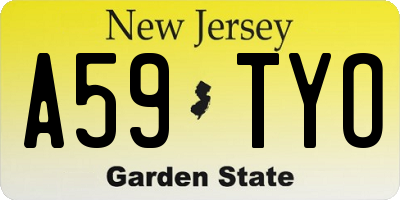 NJ license plate A59TYO