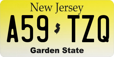 NJ license plate A59TZQ