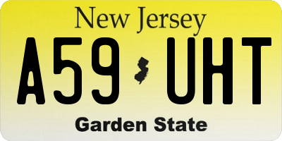NJ license plate A59UHT