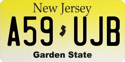 NJ license plate A59UJB