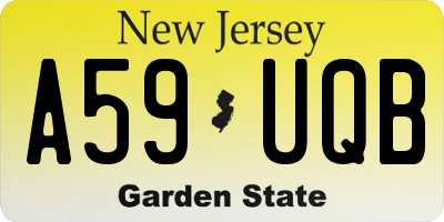 NJ license plate A59UQB