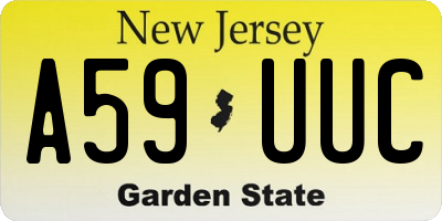 NJ license plate A59UUC