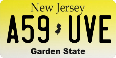 NJ license plate A59UVE