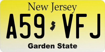 NJ license plate A59VFJ