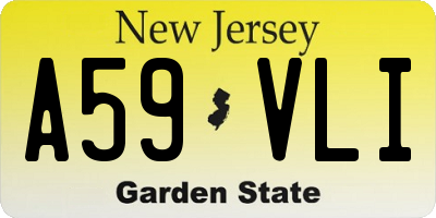 NJ license plate A59VLI