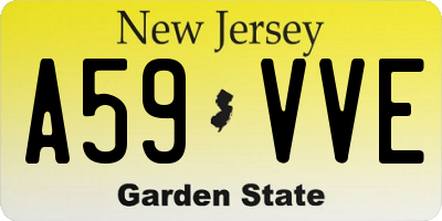 NJ license plate A59VVE