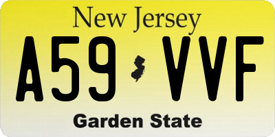 NJ license plate A59VVF