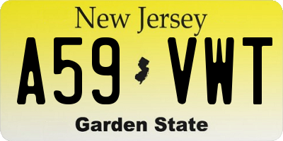NJ license plate A59VWT