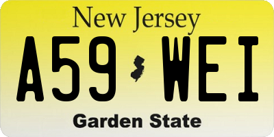 NJ license plate A59WEI