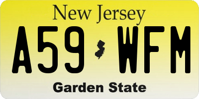 NJ license plate A59WFM