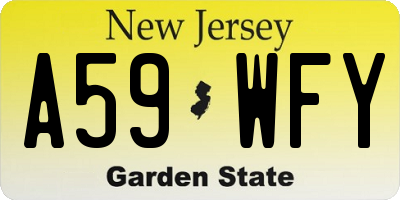NJ license plate A59WFY